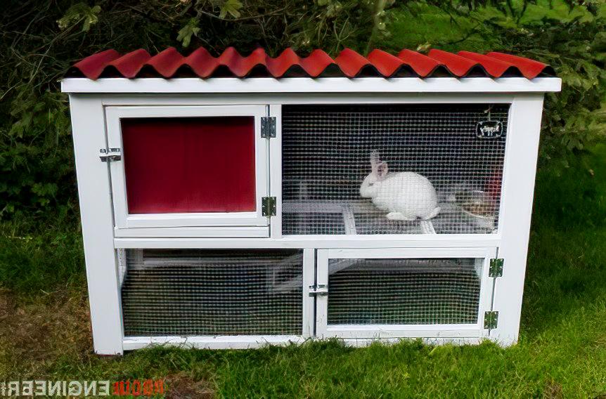 two storey small rabbit hutch design